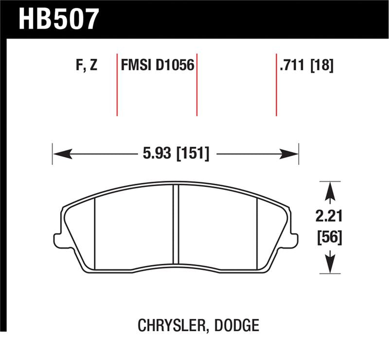 Brake Pads - Performance HAWKHB507Z.711 Hawk