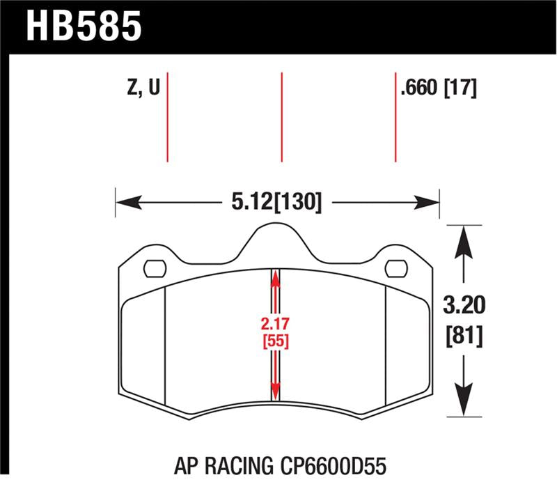 Brake Pads - Performance HAWKHB585Z.660 Hawk