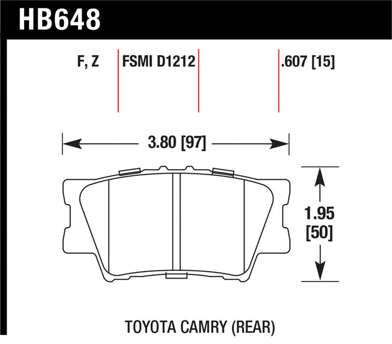 Brake Pads - Performance HAWKHB648Z.607 Hawk