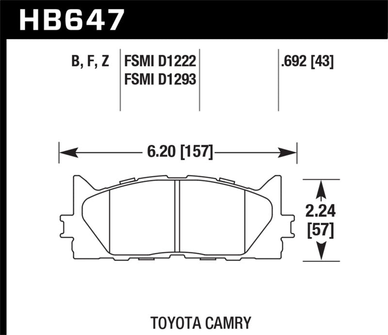 Brake Pads - Performance HAWKHB647Z.692 Hawk