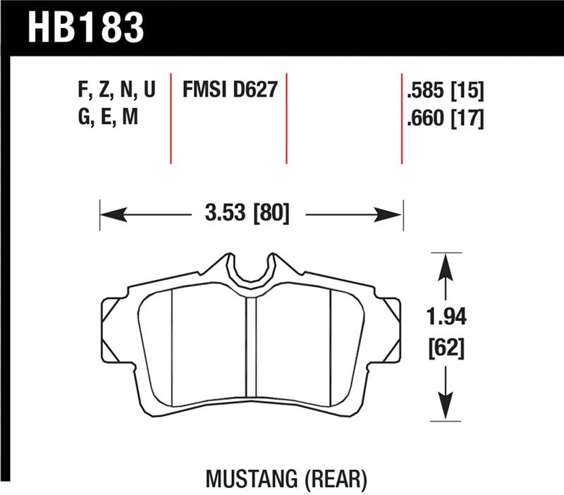 Brake Pads - Performance HAWKHB183Z.585 Hawk