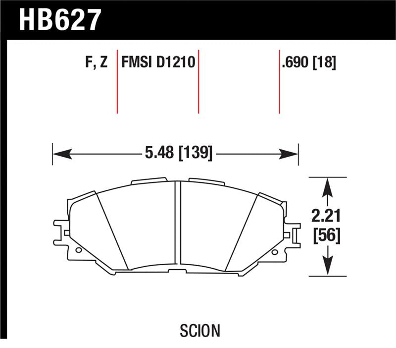Brake Pads - Performance HAWKHB627Z.690 Hawk
