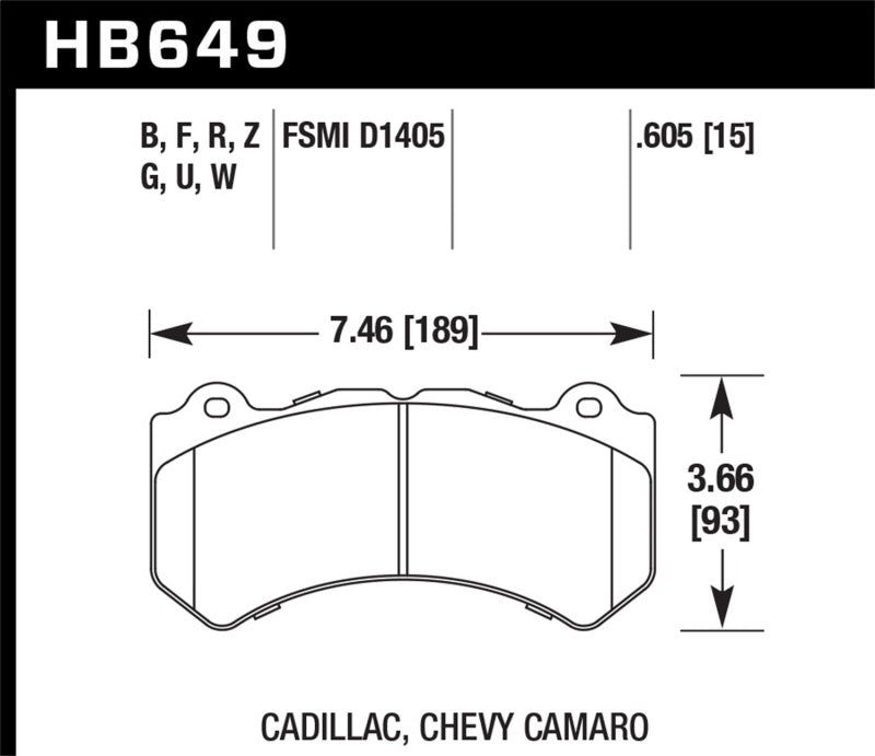 Brake Pads - Performance HAWKHB649Z.605 Hawk