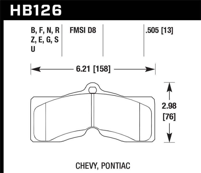 Brake Pads - Performance HAWKHB126Z.505 Hawk