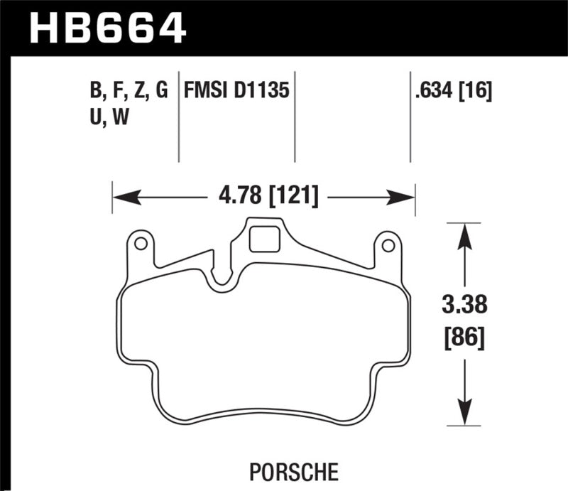 Brake Pads - Racing HAWKHB664D.634 Hawk Performance