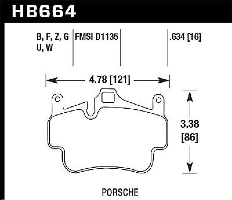 Brake Pads - Racing HAWKHB664D.634 Hawk Performance