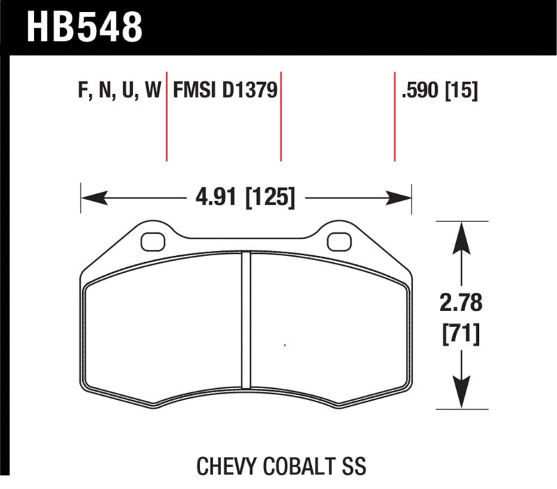 Brake Pads - Racing HAWKHB548G.510 Hawk Performance