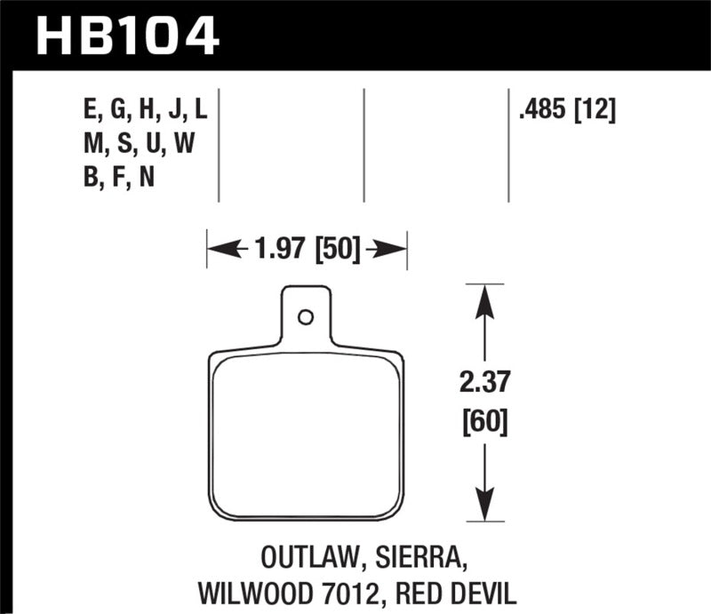 Brake Pads - Performance HAWKHB104N.485 Hawk