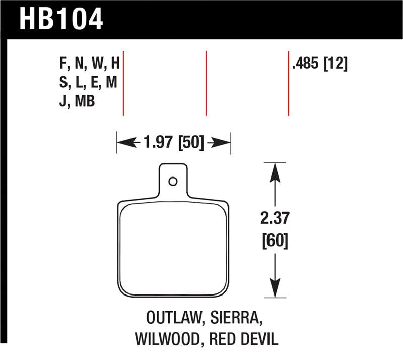 Brake Pads - Performance HAWKHB104F.485 Hawk