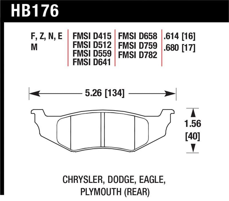 Brake Pads - Performance HAWKHB176F.614 Hawk