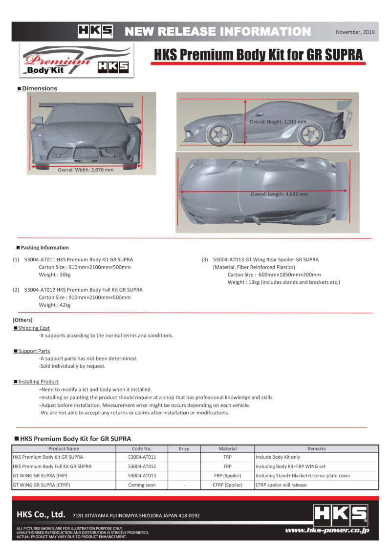 Body Kits HKS53004-AT013 HKS