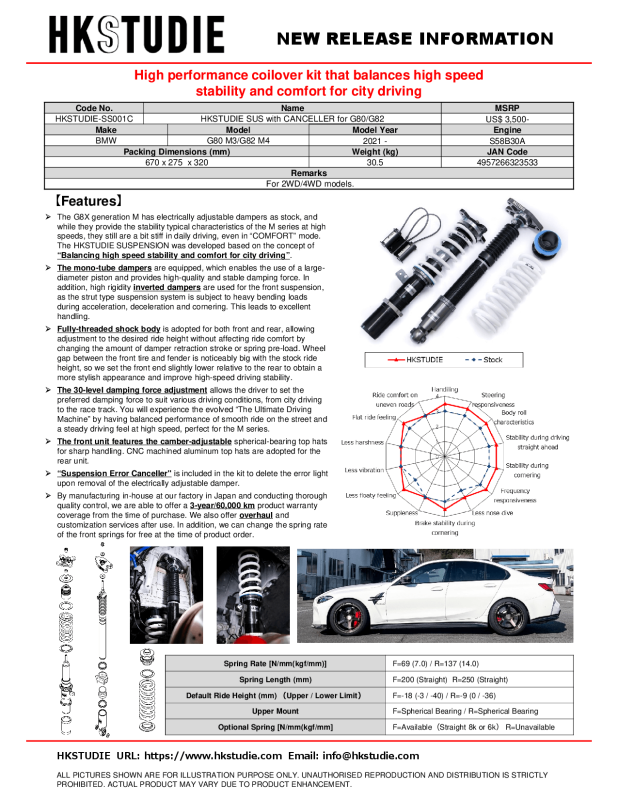 Coilovers HKSHKSTUDIE-SS001C HKS
