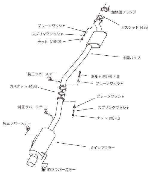Catback HKS31019-AN006 HKS