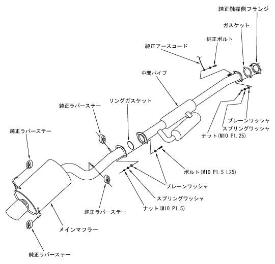 Catback HKS31029-AN005 HKS