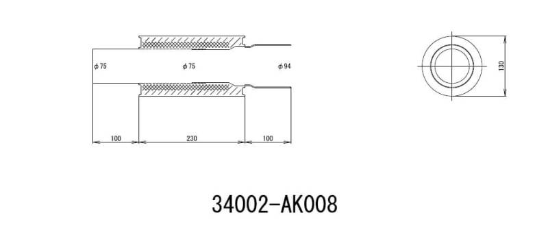 Muffler HKS34002-AK008 HKS