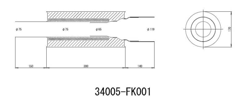 Muffler HKS34005-FK001 HKS