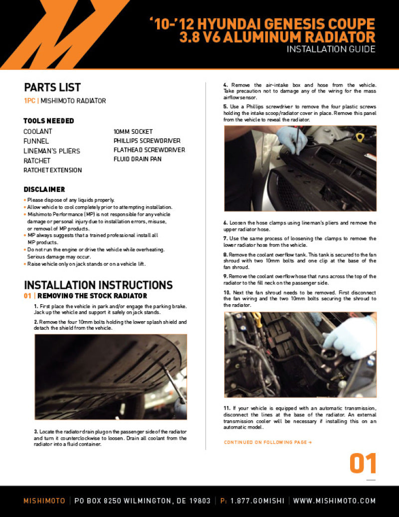 Radiators MISMMRAD-GEN6-10 Mishimoto