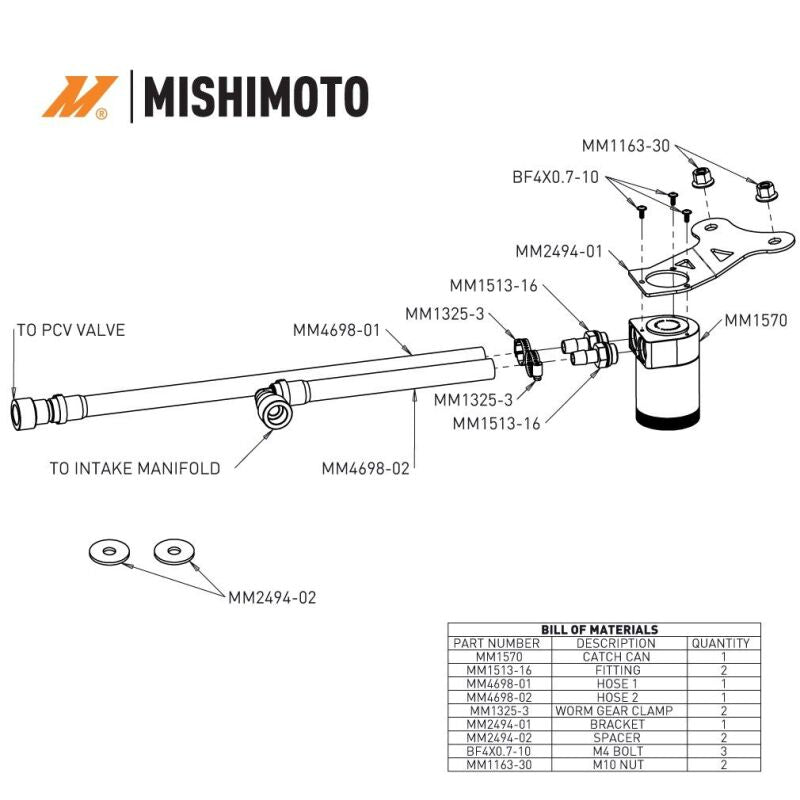 Oil Catch Cans MISMMBCC-MUS4-24 Mishimoto