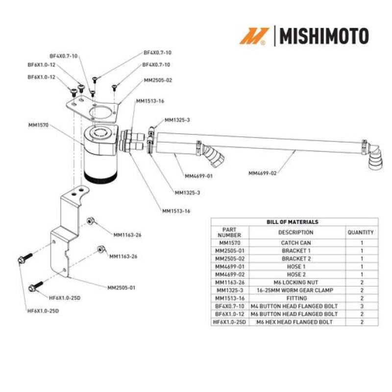 Oil Catch Cans MISMMBCC-MUS8-24 Mishimoto