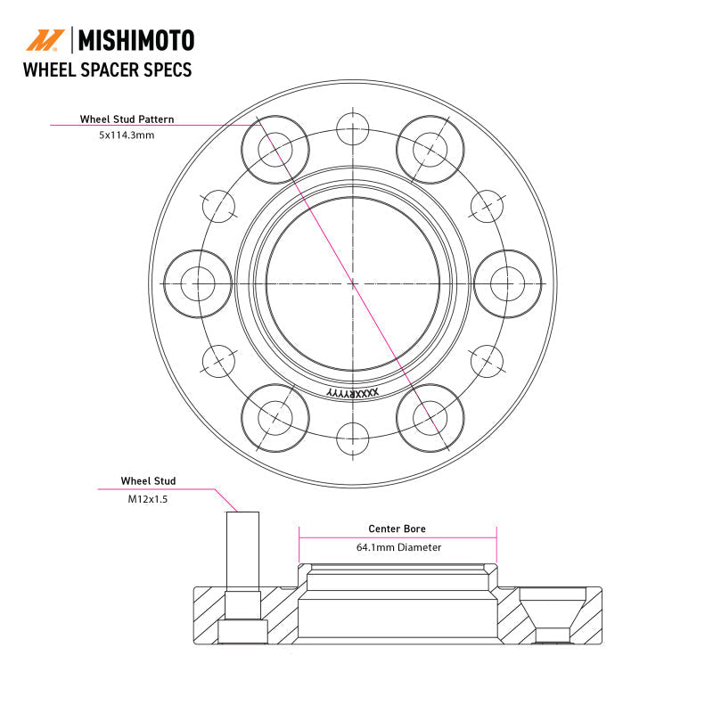 Wheel Spacers & Adapters MISMMWS-002-150BK Mishimoto
