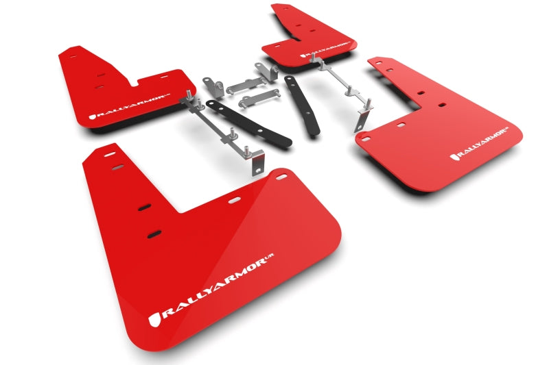Mud Flaps RALMF89-UR-RD-WH Rally Armor